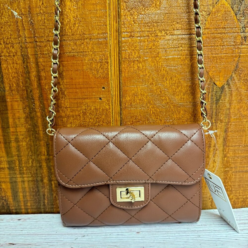 URBAN EXPRESSIONS Wendy Quilted Crossbody - Chocolate